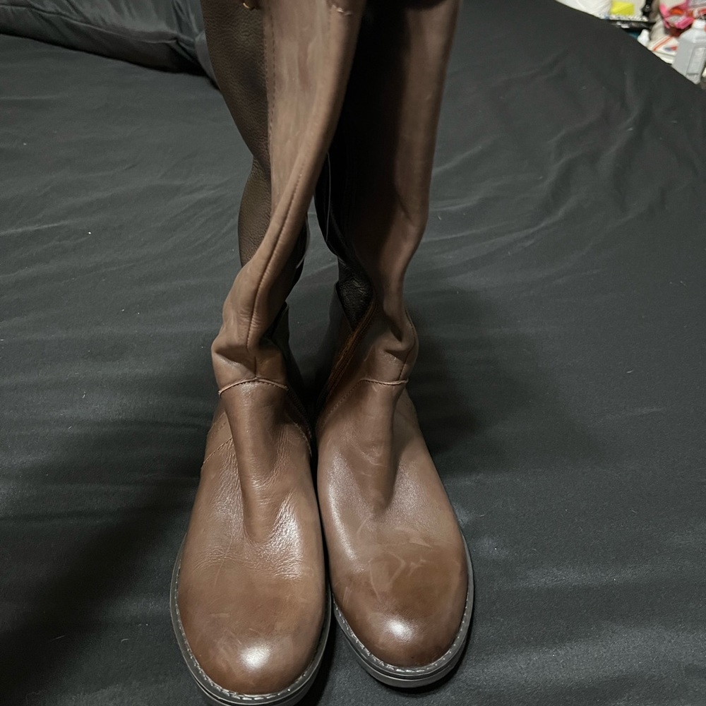 Womens Leather Rider Boots